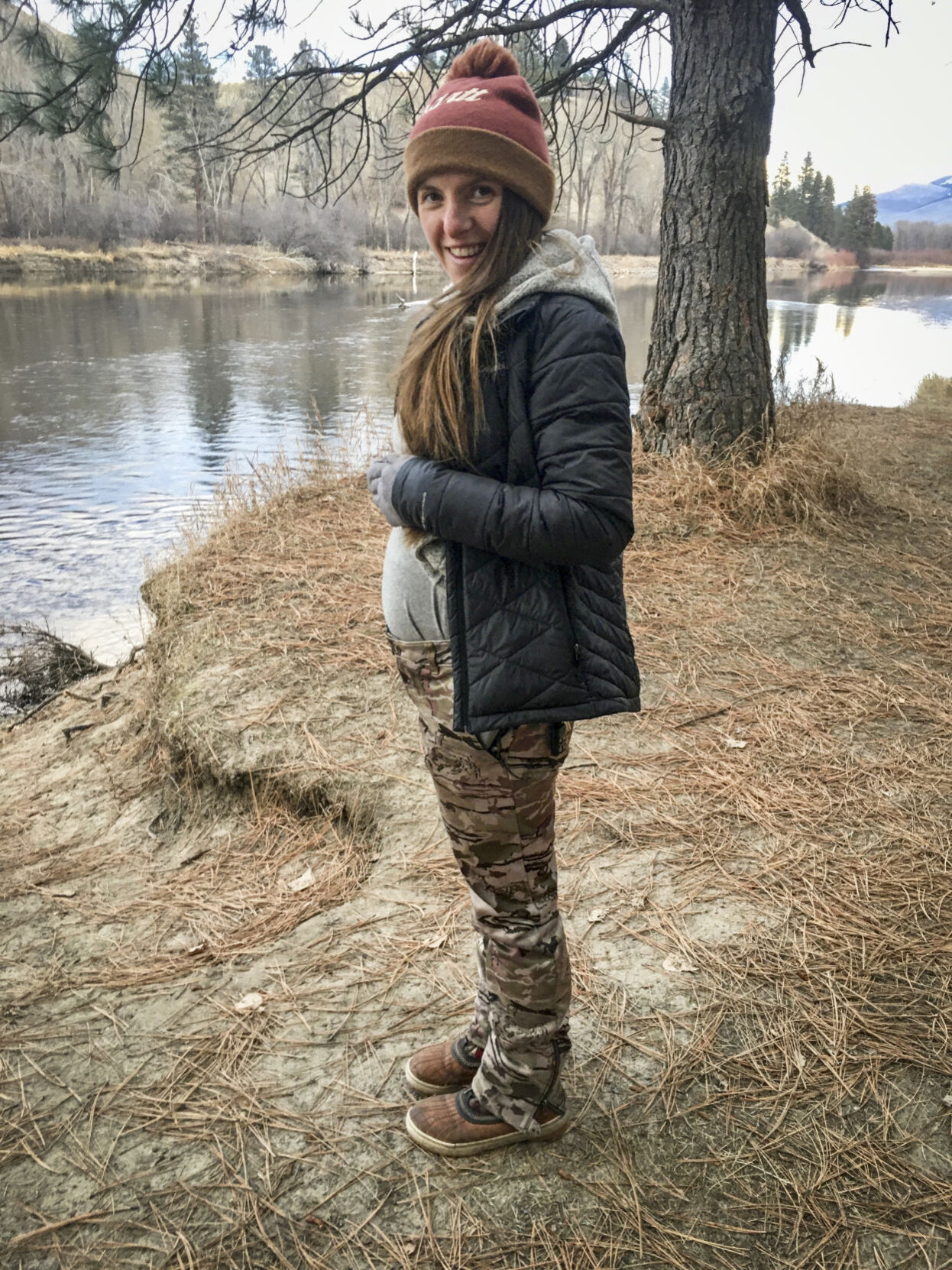 Lea Bossler at 18 weeks pregnant.